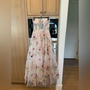 Floral Strapless Dress